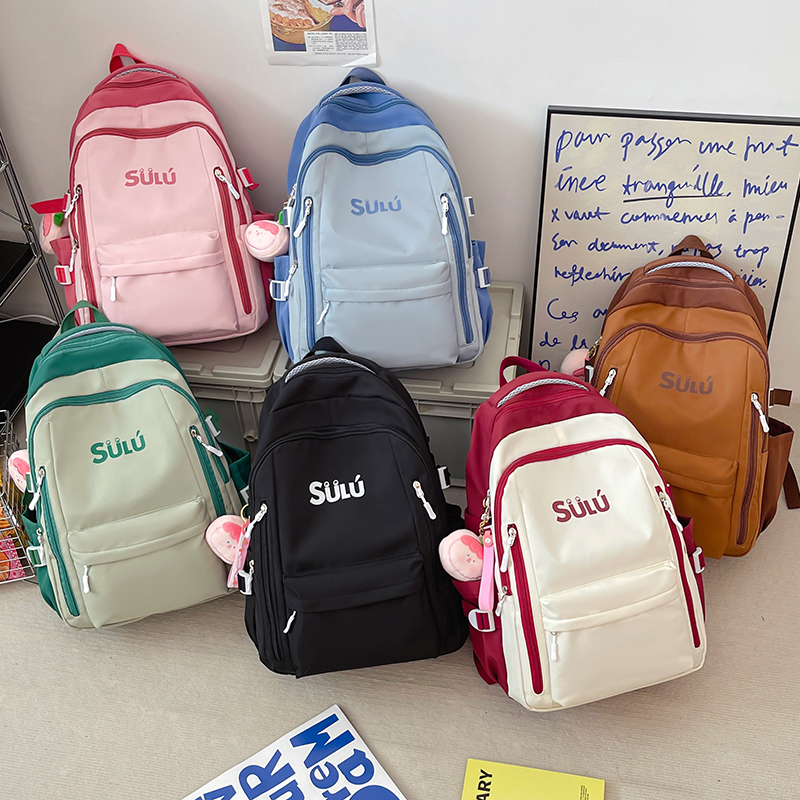 Minimalist Color-Block Backpack