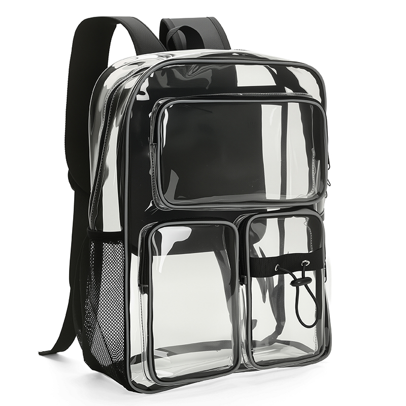2026-May Transparent Backpack for Men Women  Lightweight PVC Soft shoulder strap